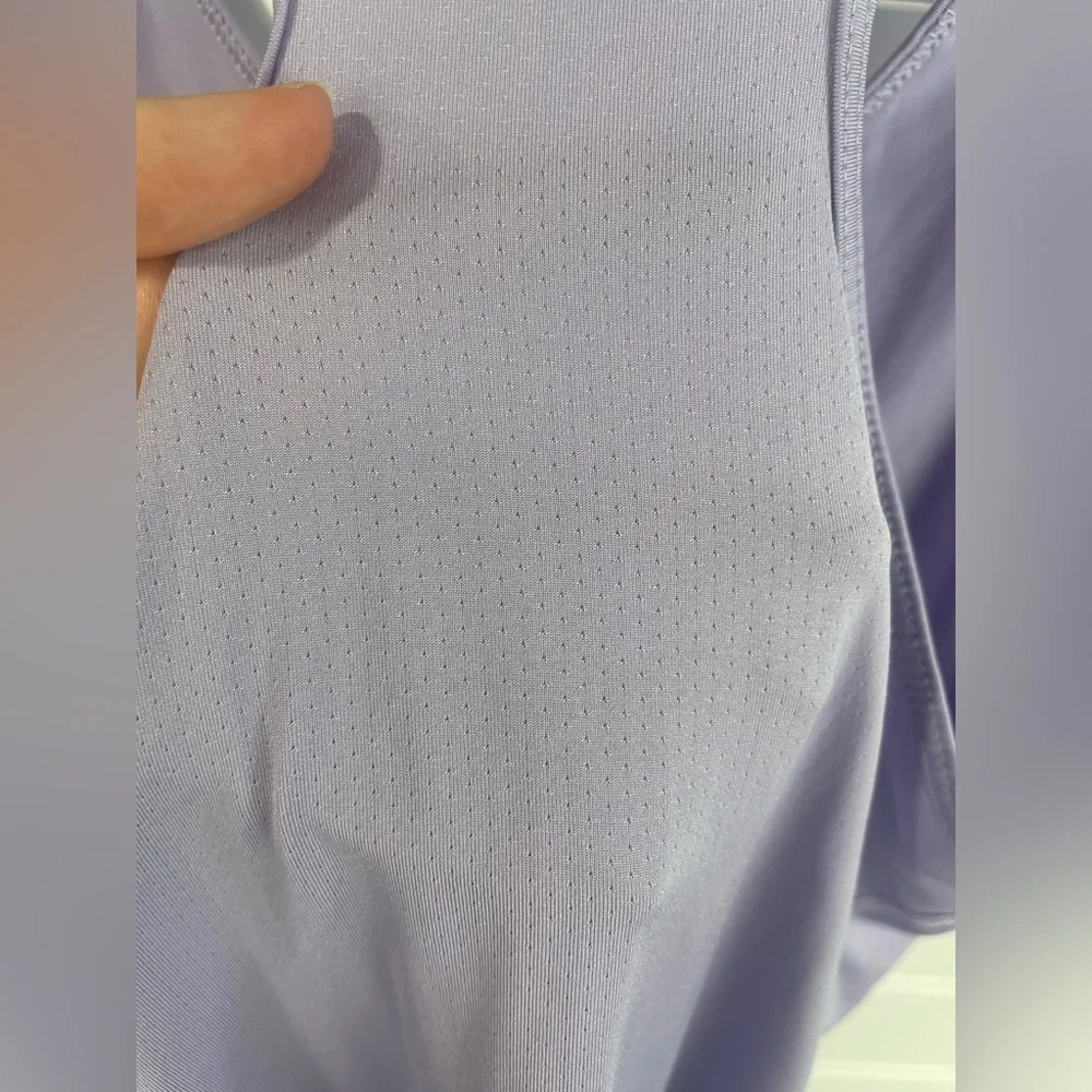 Nike Lavender Athletic Racerback Mesh Fitted Tank Top Medium Women’s EUC - Picture 4 of 8